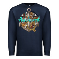Navy anchored hebrews 6 19 Premium Sweatshirt - texasbilliewilder