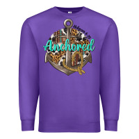 Purple anchored hebrews 6 19 Premium Sweatshirt - texasbilliewilder
