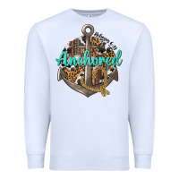 White anchored hebrews 6 19 Premium Sweatshirt - texasbilliewilder