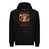 Black Christmas life is better with a german shepherd Premium Hoodie - JahusDesignShop
