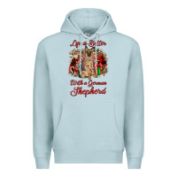 Blue Mist Christmas life is better with a german shepherd Premium Hoodie - JahusDesignShop