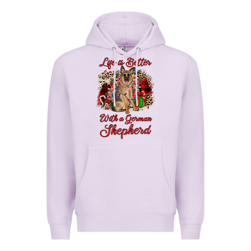 Christmas Life Is Better With A German Shepherd Premium Hoodie by JahusDesignShop | Teevron