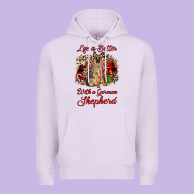 Christmas Life Is Better With A German Shepherd Premium Hoodie Designed By Jahusdesignshop