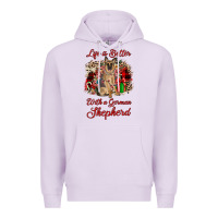 Lilac Christmas life is better with a german shepherd Premium Hoodie - JahusDesignShop