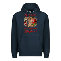 Navy Christmas life is better with a german shepherd Premium Hoodie - JahusDesignShop