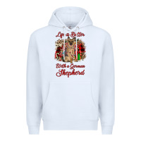 White Christmas life is better with a german shepherd Premium Hoodie - JahusDesignShop