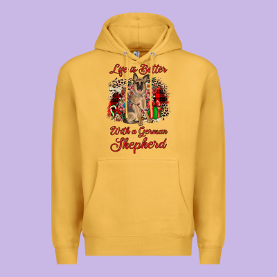Christmas Life Is Better With A German Shepherd Premium Hoodie Designed By Jahusdesignshop