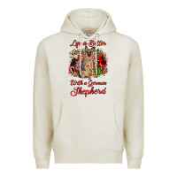 Oatmeal Heather Christmas life is better with a german shepherd Premium Hoodie - JahusDesignShop