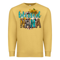 Antique Gold blessed nana with sunflowers Premium Sweatshirt - texasbilliewilder