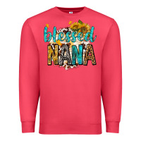 Cardinal blessed nana with sunflowers Premium Sweatshirt - texasbilliewilder