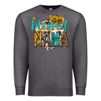 Charcoal Heather blessed nana with sunflowers Premium Sweatshirt - texasbilliewilder