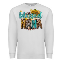 Dove Grey blessed nana with sunflowers Premium Sweatshirt - texasbilliewilder
