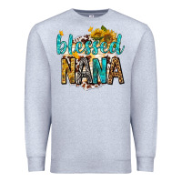 Heather Grey blessed nana with sunflowers Premium Sweatshirt - texasbilliewilder