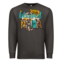 Smoke blessed nana with sunflowers Premium Sweatshirt - texasbilliewilder