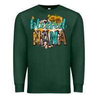 Sports Green blessed nana with sunflowers Premium Sweatshirt - texasbilliewilder