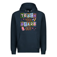 Navy teach your heart out Premium Hoodie - AdoDesignShop