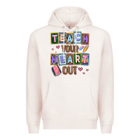 Pale Pink teach your heart out Premium Hoodie - AdoDesignShop