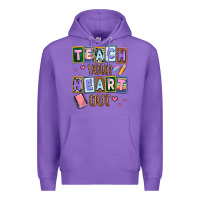 Purple teach your heart out Premium Hoodie - AdoDesignShop