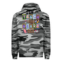 Slate Camo teach your heart out Premium Hoodie - AdoDesignShop