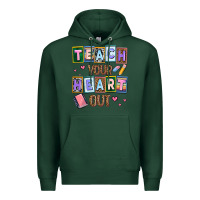Sports Green teach your heart out Premium Hoodie - AdoDesignShop
