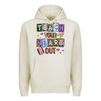 Oatmeal Heather teach your heart out Premium Hoodie - AdoDesignShop