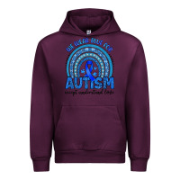 Mauve Wine we wear blue for autism accept understand love Urban Hoodie - Artiststas
