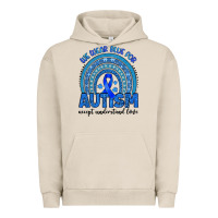Pigment French Oak we wear blue for autism accept understand love Urban Hoodie - Artiststas