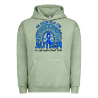 Pigment Oil Green we wear blue for autism accept understand love Urban Hoodie - Artiststas