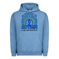 Pigment Pebble Blue we wear blue for autism accept understand love Urban Hoodie - Artiststas