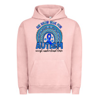 Pigment Salmon we wear blue for autism accept understand love Urban Hoodie - Artiststas