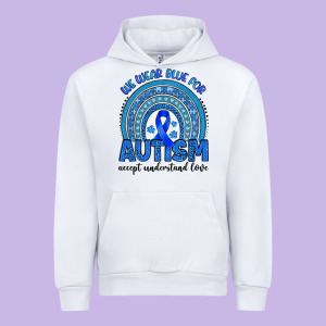 We Wear Blue For Autism Accept Understand Love Urban Hoodie Designed By Artiststas