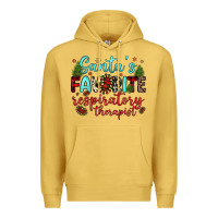 Antique Gold santa s favorite respiratory therapist Premium Hoodie - JahusDesignShop