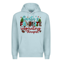 Blue Mist santa s favorite respiratory therapist Premium Hoodie - JahusDesignShop