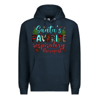 Navy santa s favorite respiratory therapist Premium Hoodie - JahusDesignShop