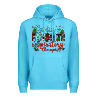 Ocean Blue santa s favorite respiratory therapist Premium Hoodie - JahusDesignShop