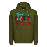 Army Green santa s favorite respiratory therapist Premium Hoodie - JahusDesignShop