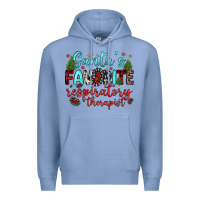 Colony Blue santa s favorite respiratory therapist Premium Hoodie - JahusDesignShop