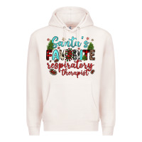 Pale Pink santa s favorite respiratory therapist Premium Hoodie - JahusDesignShop