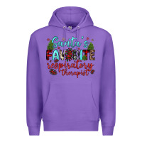 Purple santa s favorite respiratory therapist Premium Hoodie - JahusDesignShop