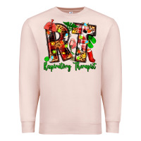 Pale Pink christmas respiratory therapist Premium Sweatshirt - Zillion Design Studio