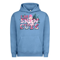 Pigment Pebble Blue i am snow cute Urban Hoodie - AdoDesignShop