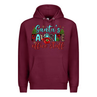 Burgundy santa s favorite office staff Premium Hoodie - JahusDesignShop