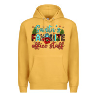 Mustard santa s favorite office staff Premium Hoodie - JahusDesignShop