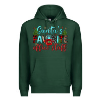 Sports Green santa s favorite office staff Premium Hoodie - JahusDesignShop