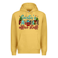 Antique Gold santa s favorite office staff Premium Hoodie - JahusDesignShop