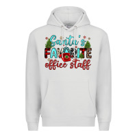 Dove Grey santa s favorite office staff Premium Hoodie - JahusDesignShop