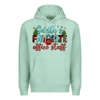 Seafoam santa s favorite office staff Premium Hoodie - JahusDesignShop