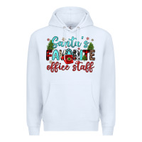 White santa s favorite office staff Premium Hoodie - JahusDesignShop