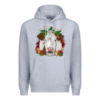 Heather Grey christmas simmental Premium Hoodie - JahusDesignShop