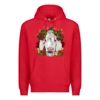 Red christmas simmental Premium Hoodie - JahusDesignShop